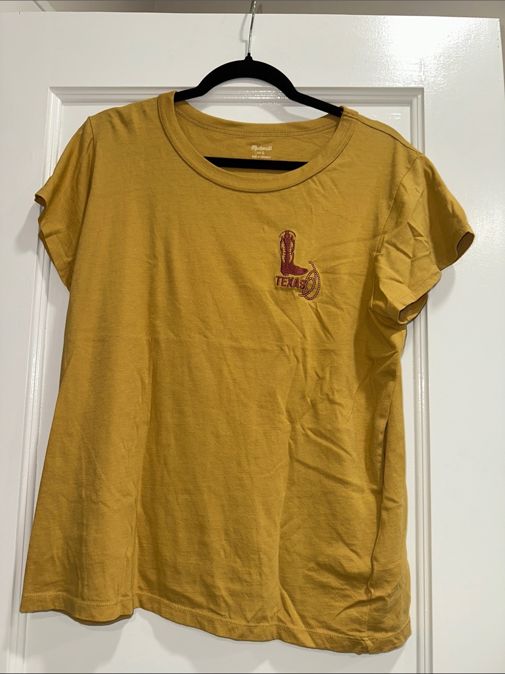 Madewell Mustard Yellow Short Sleeve Graphic Tee
